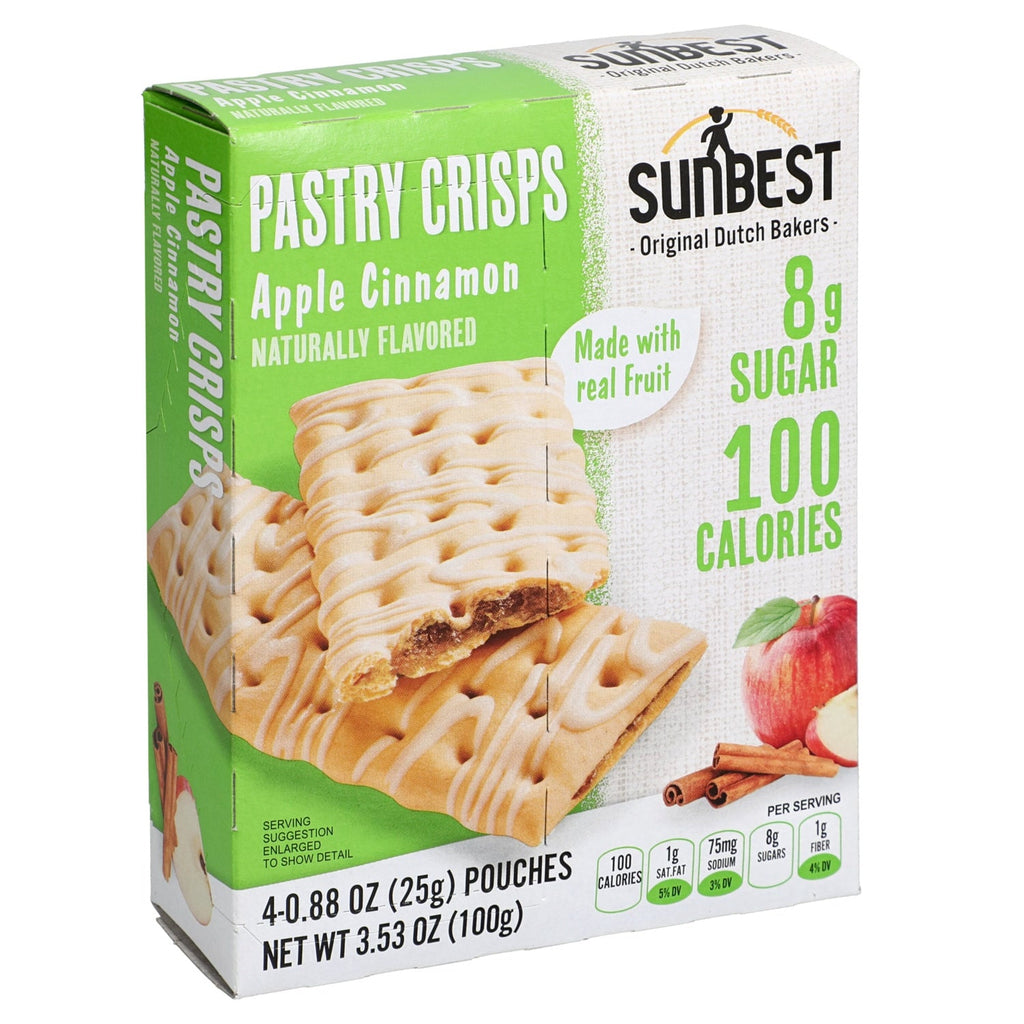 Sunbest Apple Cinnamon-Flavored Pastry Crisps, 2-pc Pack.