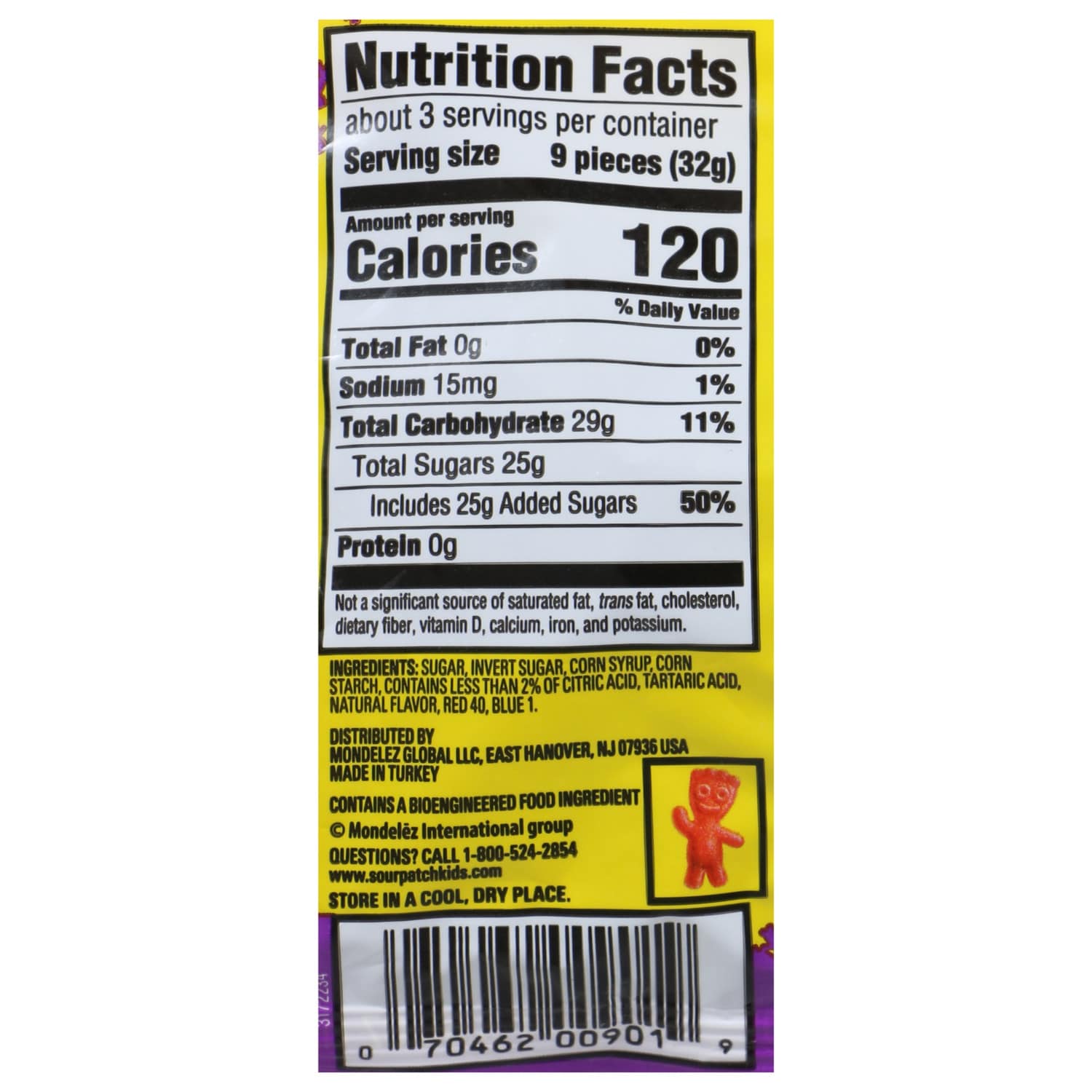 Sour Patch Kids Grape Soft &amp; Chewy Candy, 3.58-oz.