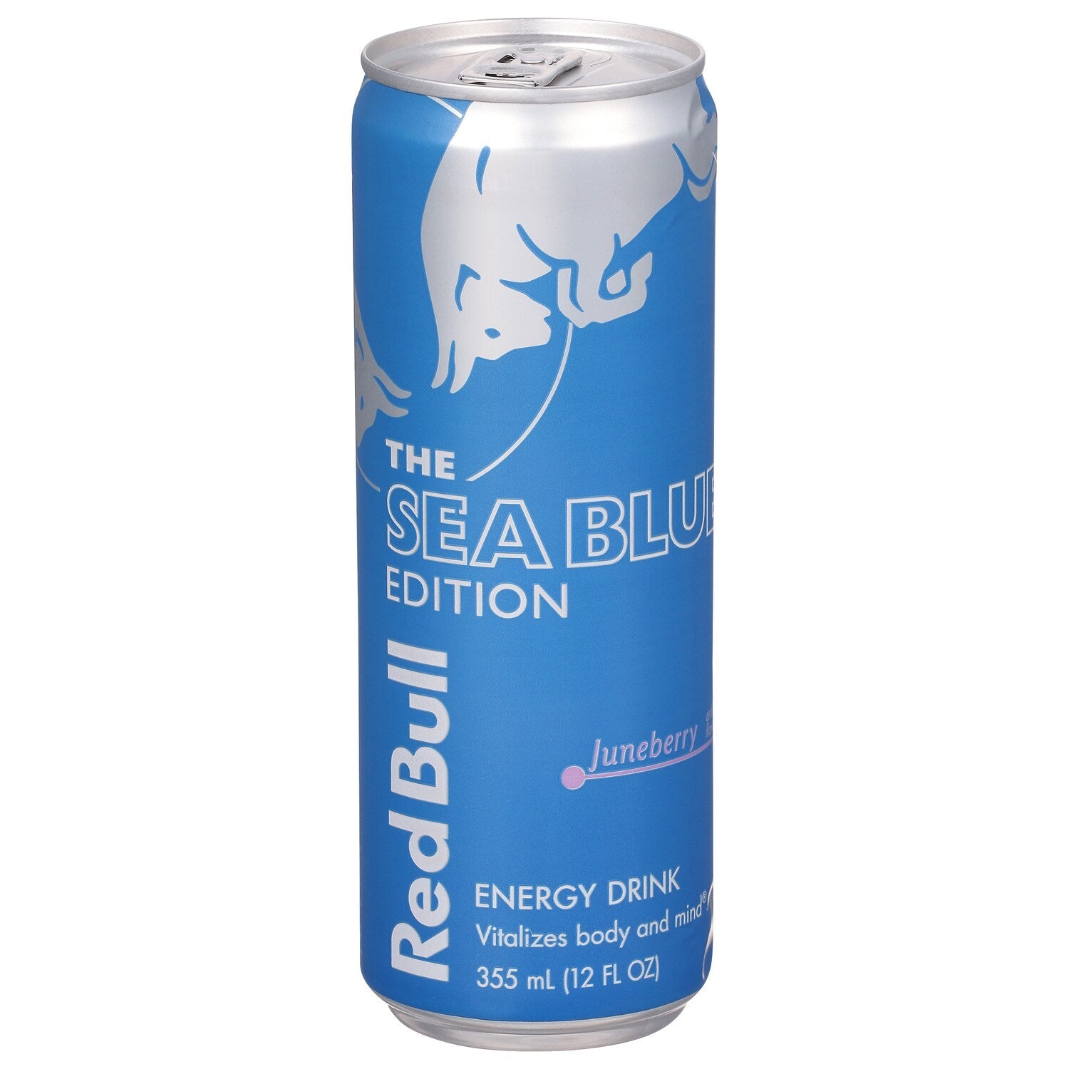 Red Bull Sea Blue Edition Energy Drink, Juneberry, 114mg Caffeine, 12 fl oz Can