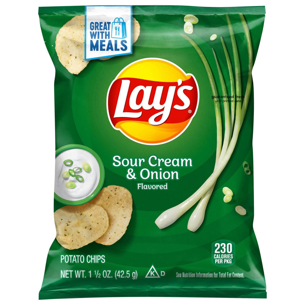 Lay's Potato Chips Sour Cream &amp; Onion 1 1/2 Oz