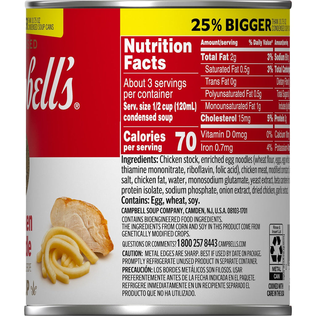 Campbell's Condensed Chicken Noodle Soup Cans, 13.8-oz. Cans
