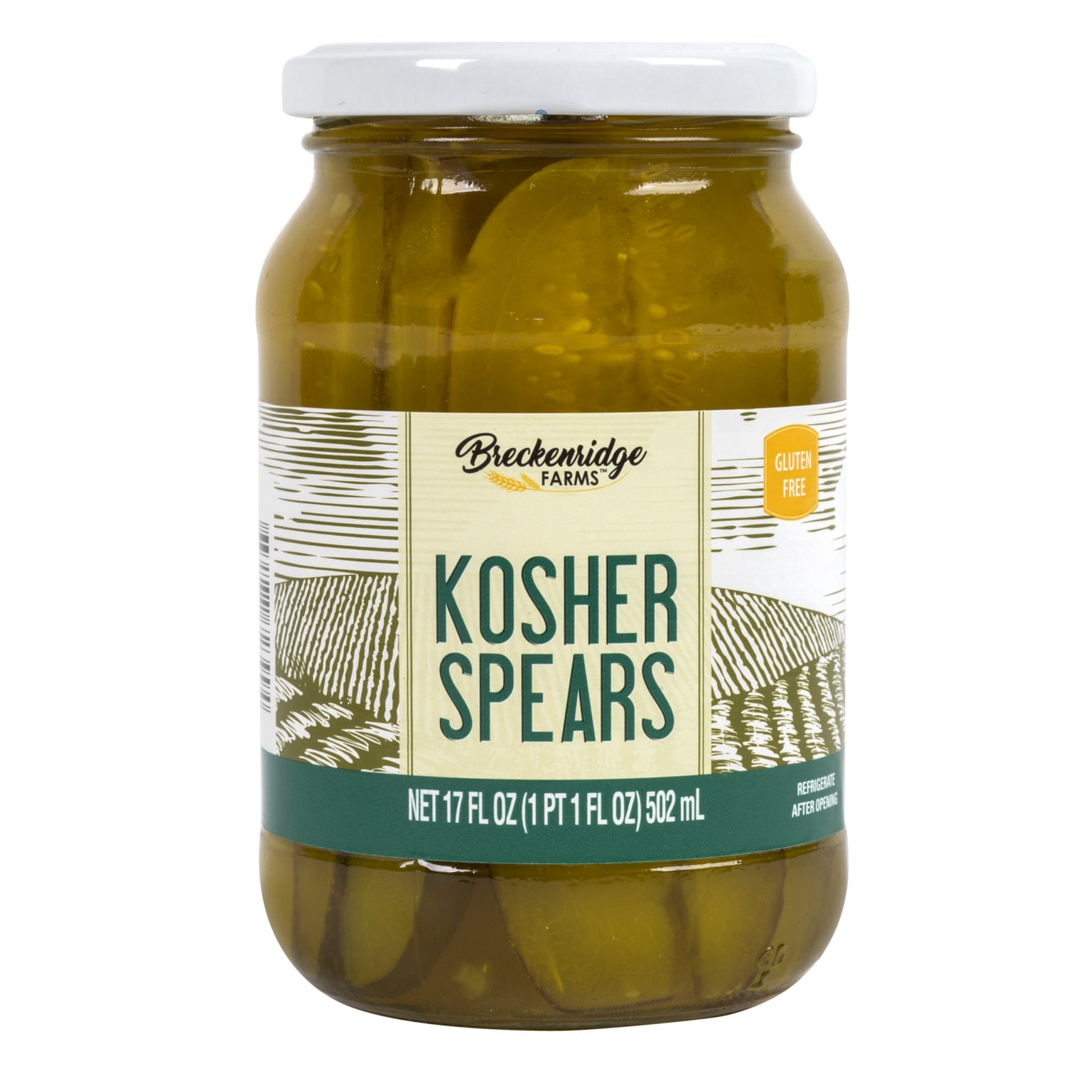 The Breckenridge Farms Kosher Pickle Spears.