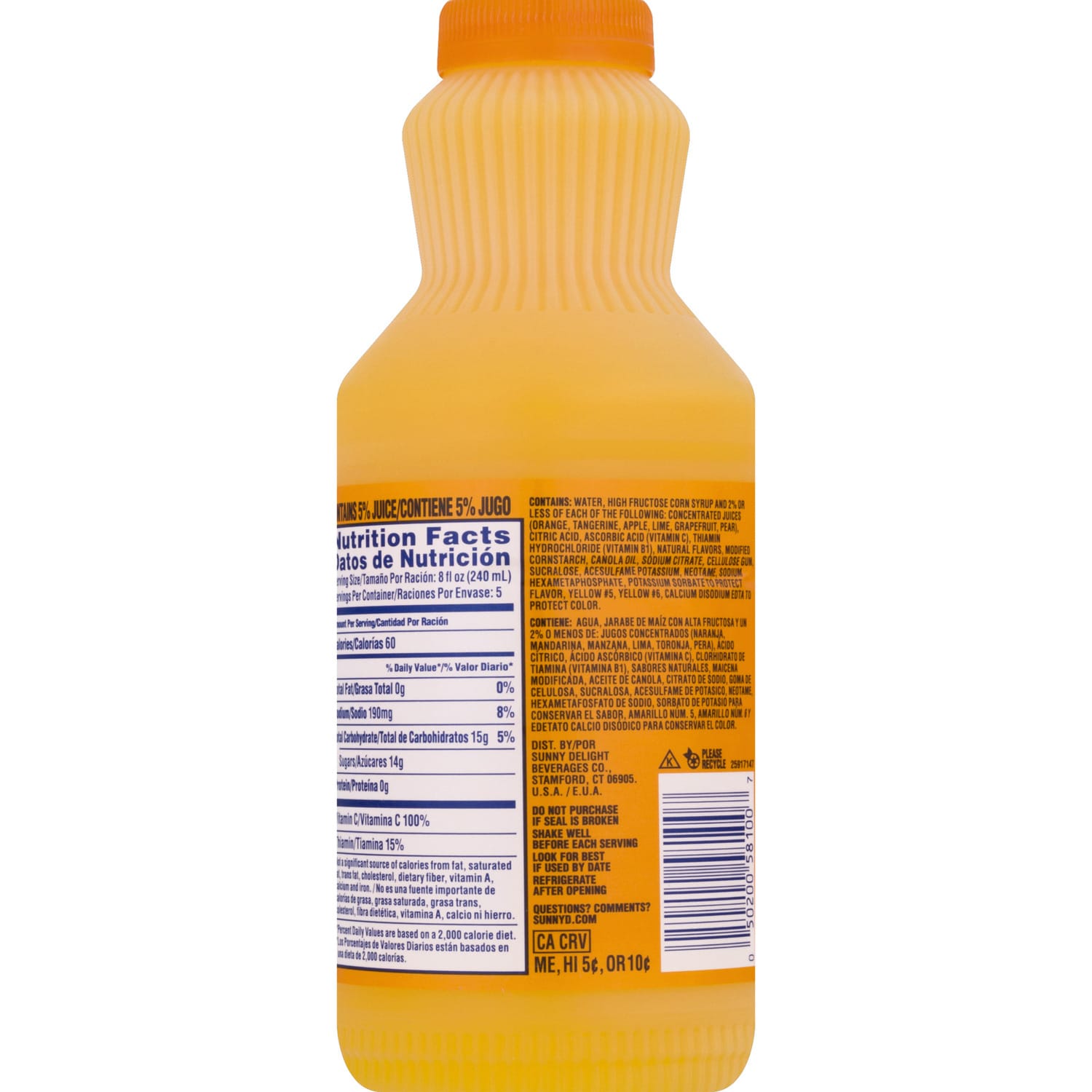 Sunny D Vitamin D Tangy Citrus Punch, 1-ct.