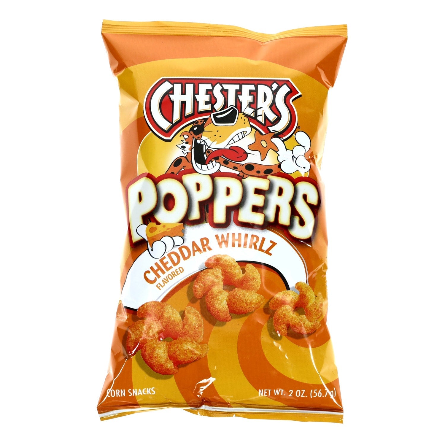 Chester's Poppers Cheddar Whirls Snacks, 2-oz.