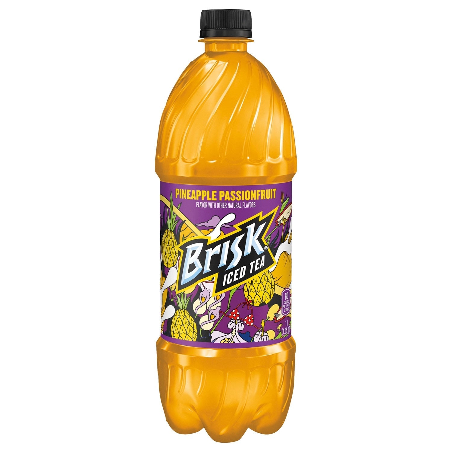 Brisk Pineapple Passion Fruit Iced Tea, 1 L Bottle