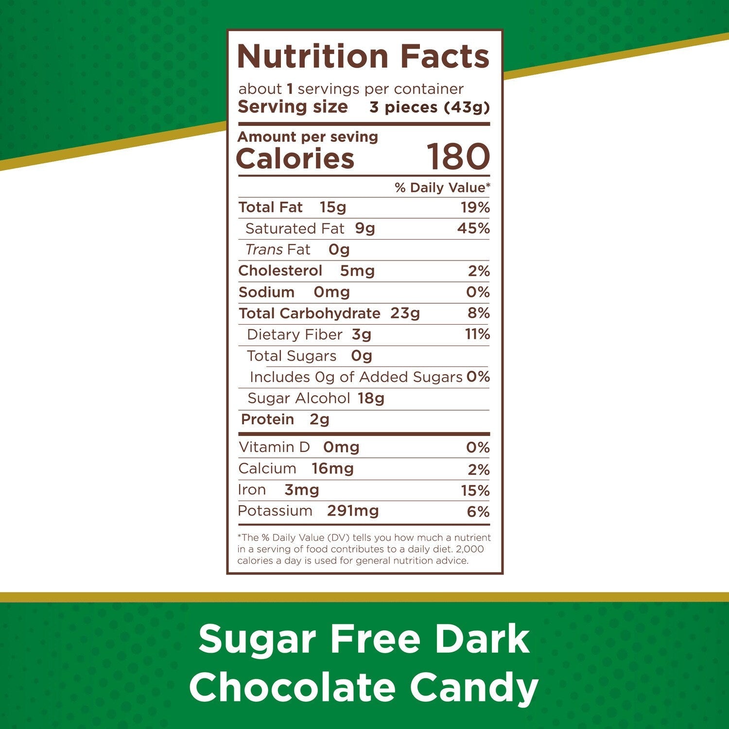 Russel Stover Sugar Free Dark Chocolate Candy, 1-ct.