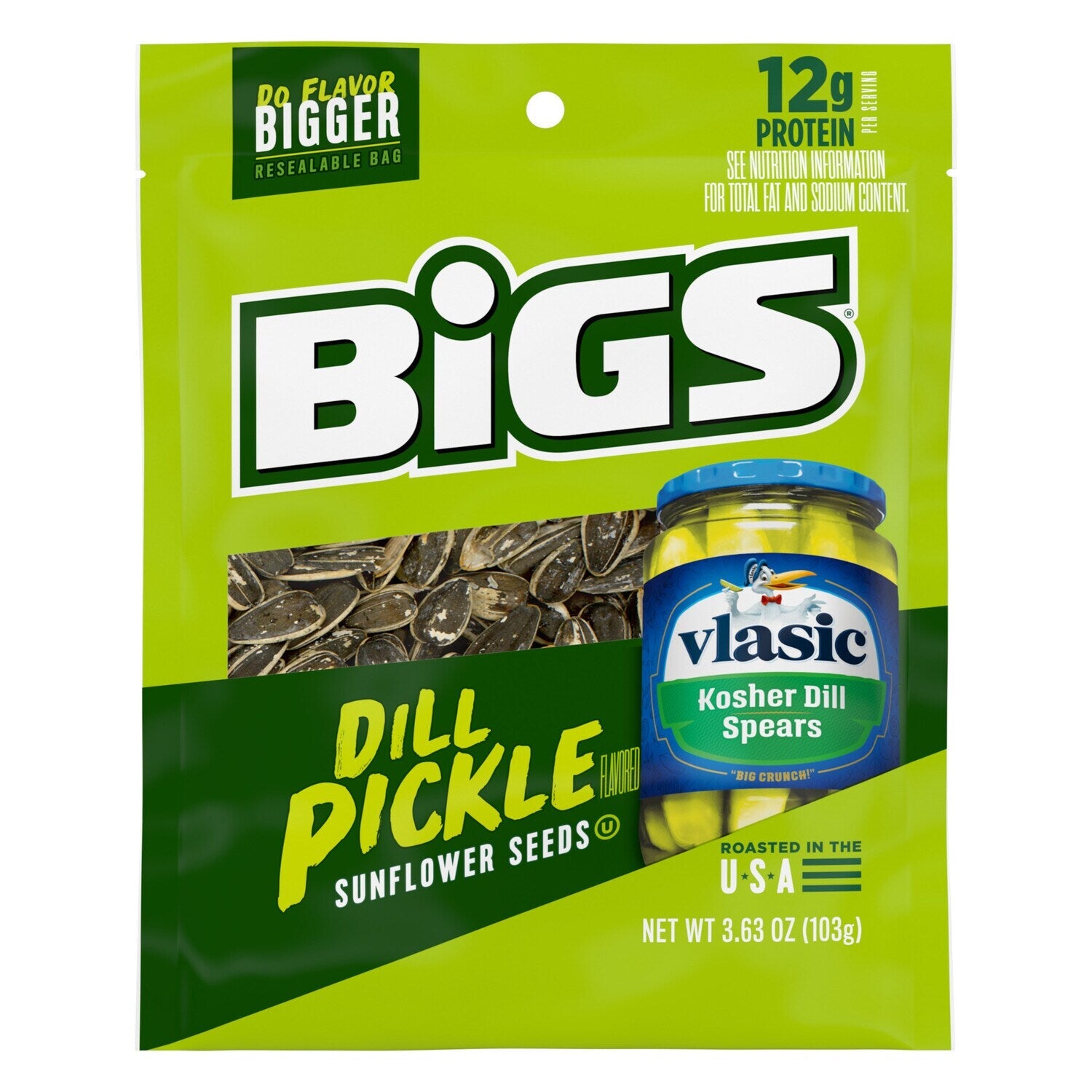 Bigs Dill Pickle Flavor Sunflower Seeds, 1-ct.