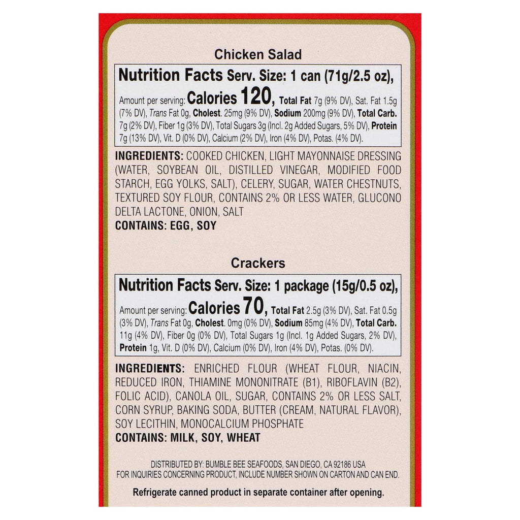 Brunswick Chicken Salad With Crackers, 1-ct.