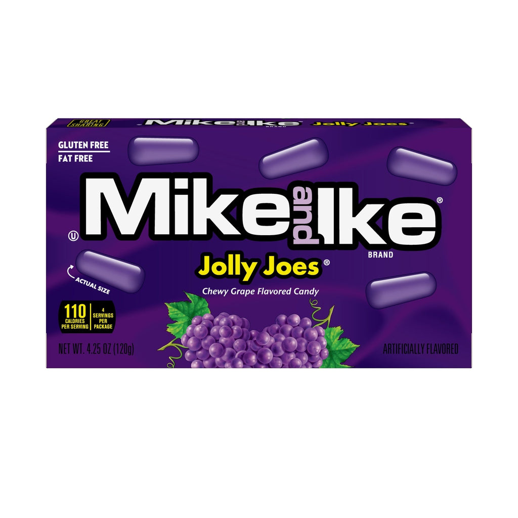 Mike And Ike Jolly Joes Grape Theater Box Candy, 4.25 oz.