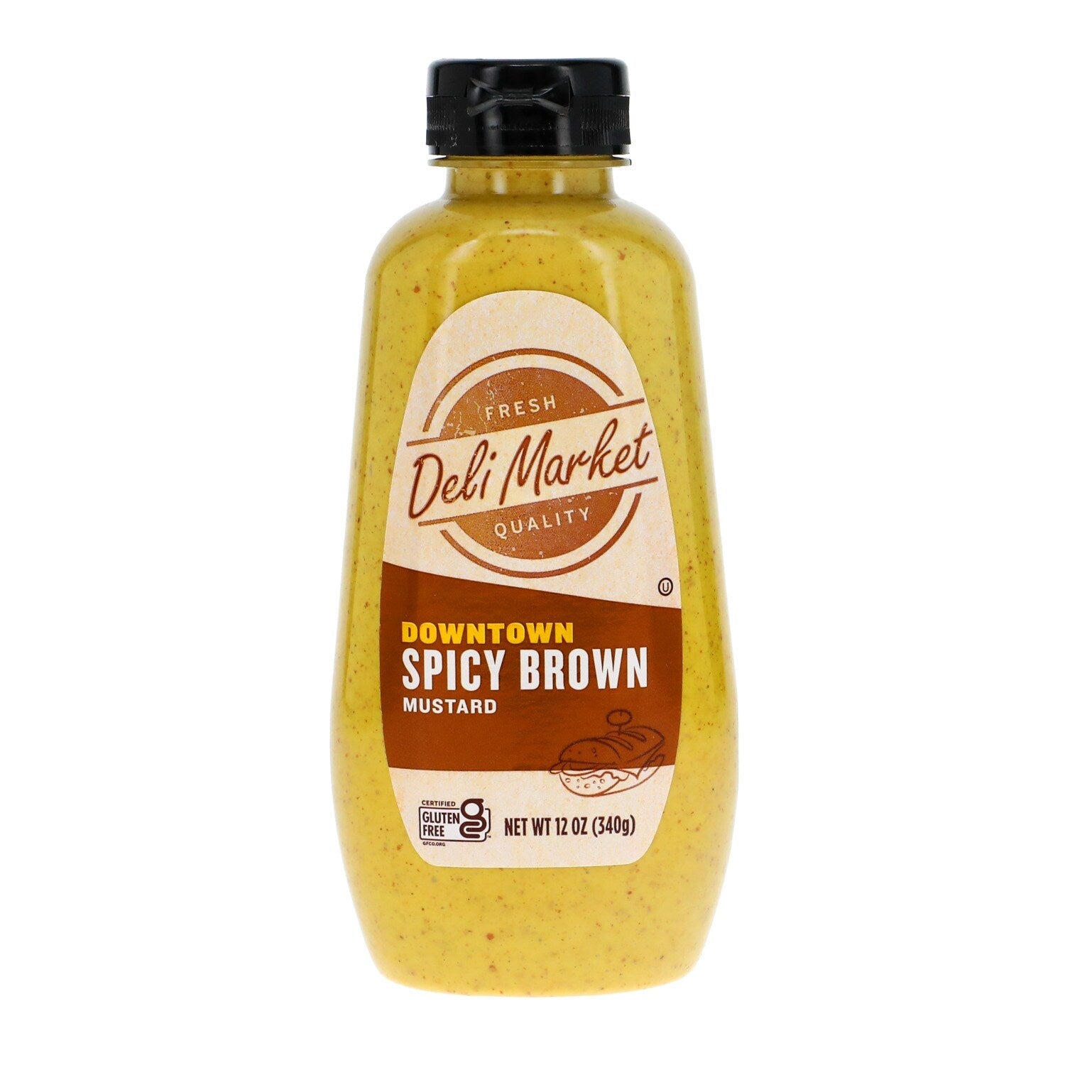 Deli Market Downtown Spicy Brown Mustard, 12 oz.