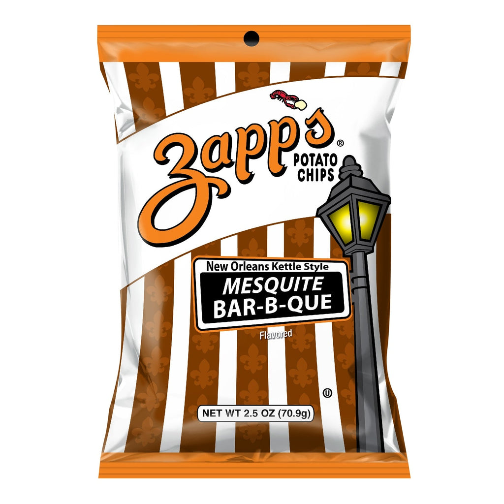 Zapp's Mesquite Bar-B-Que New Orleans Kettle Style Potato Chips, 2.5 oz.