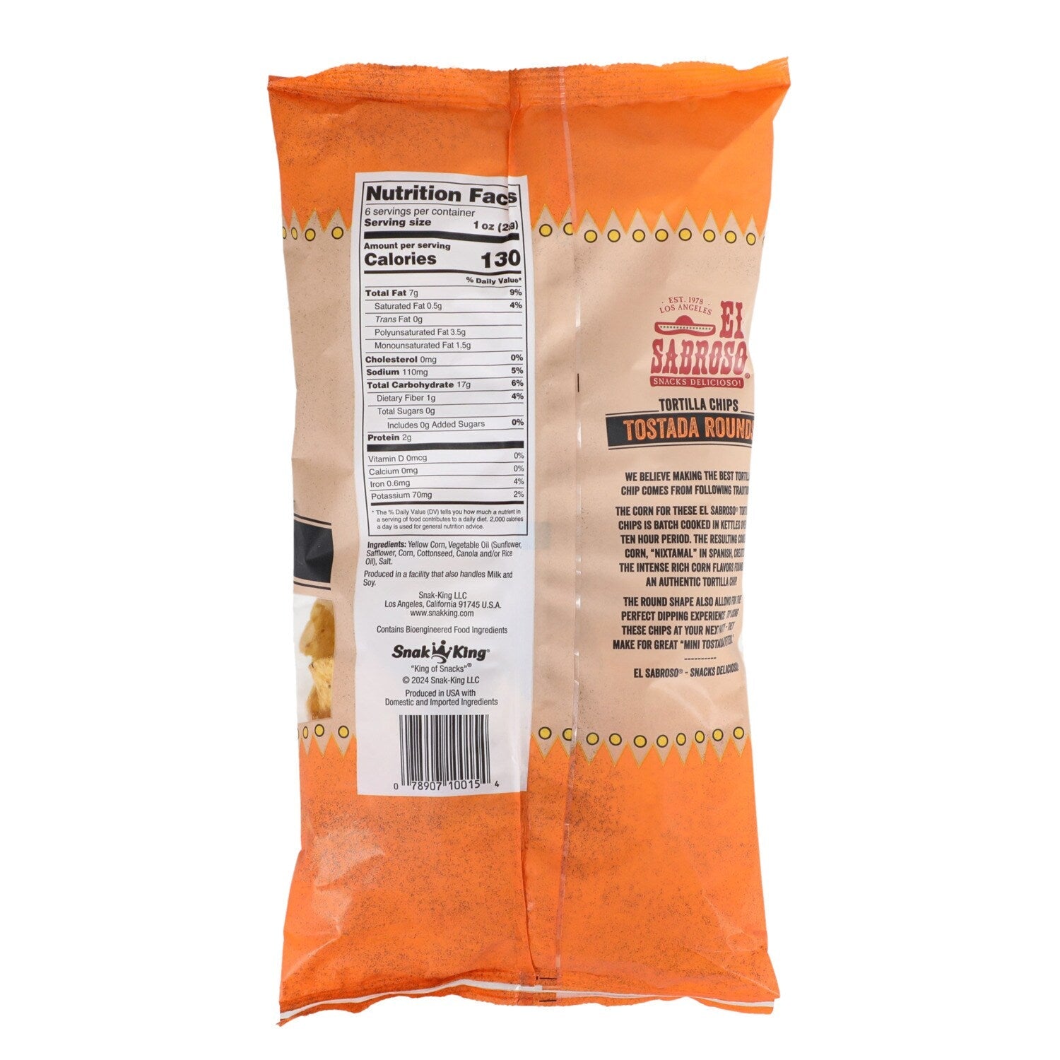 El Sabroso Tostada Round Tortilla Chips, 1-ct.