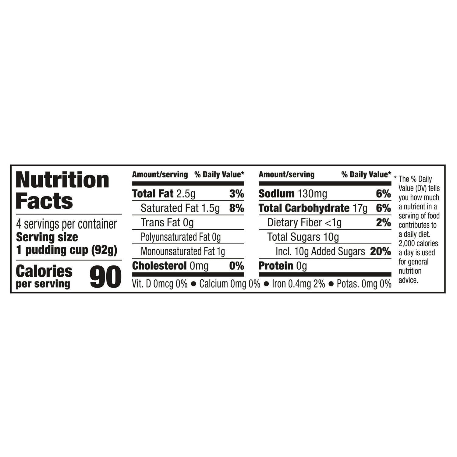 Snack Pack Banana Cream Pie Pudding, 2-pc Pack.