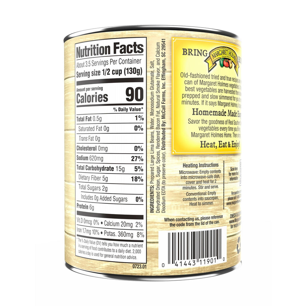Margaret Holmes Seasoned Butter Beans, 1-ct.