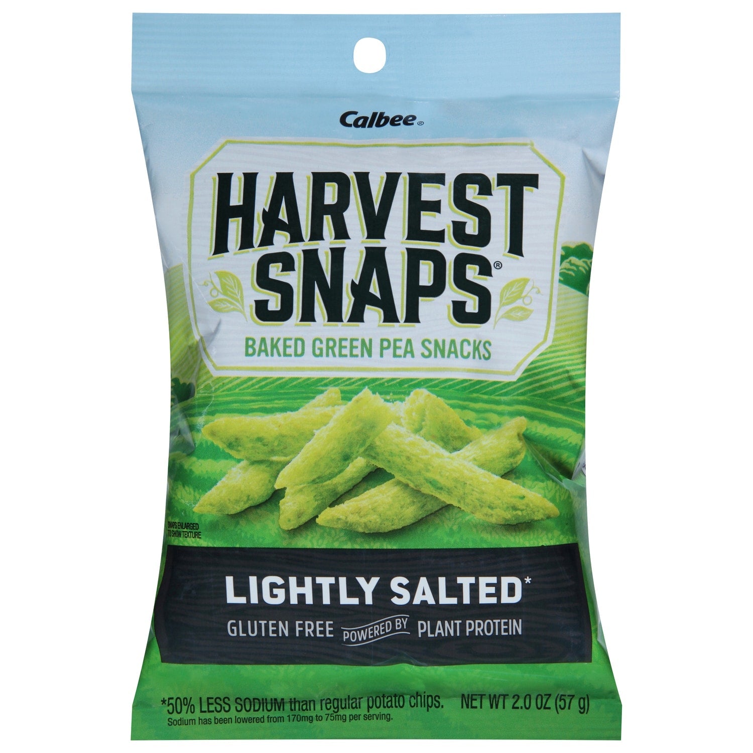 Harvest Snaps Lightly Salted Green Pea Snack Crisps, 2-oz. Bags