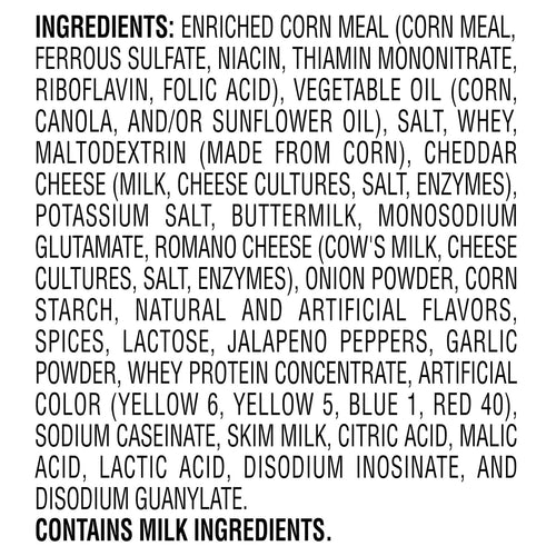 Cheetos Crunchy Cheddar JalapeÃ±o Flavored Cheese Snack, 2 oz. Bag