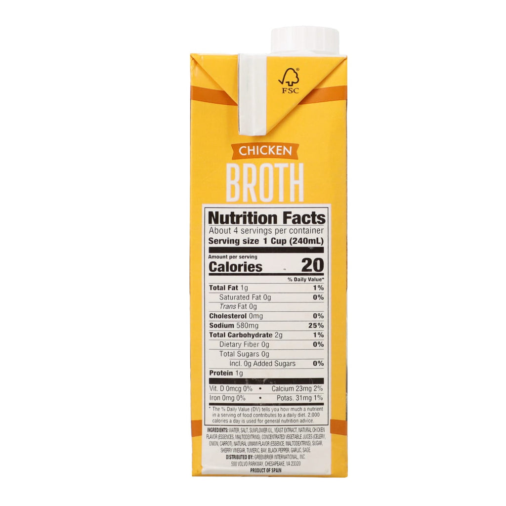 Founder's Street Chicken Broth Tetra Pack, 1-ct.