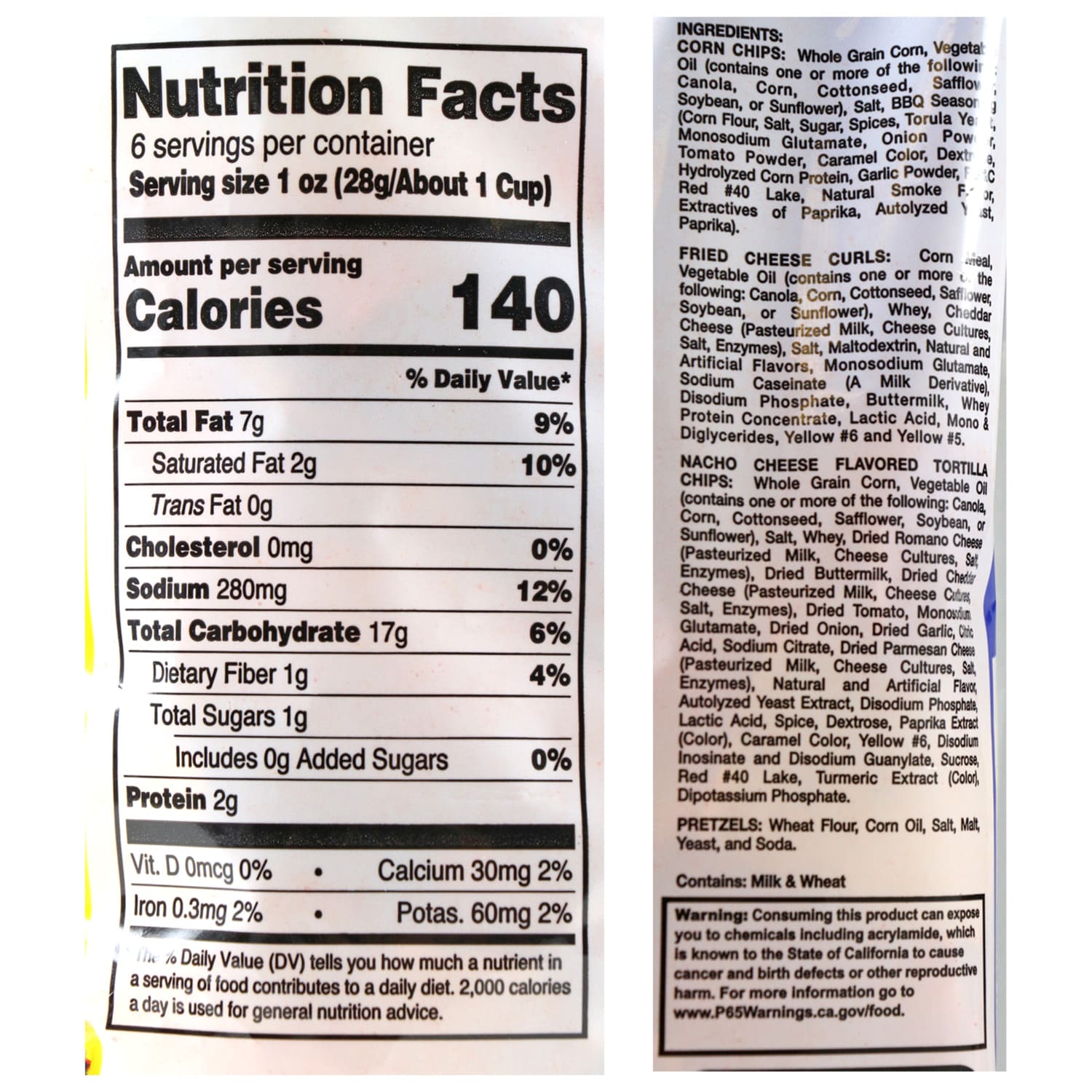 Party Mix Snack Bags, 6 oz.