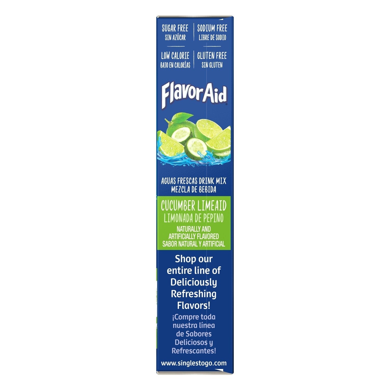 Flavor Aid Cucumber Limeade Drink Sticks, 8-pc Pack.