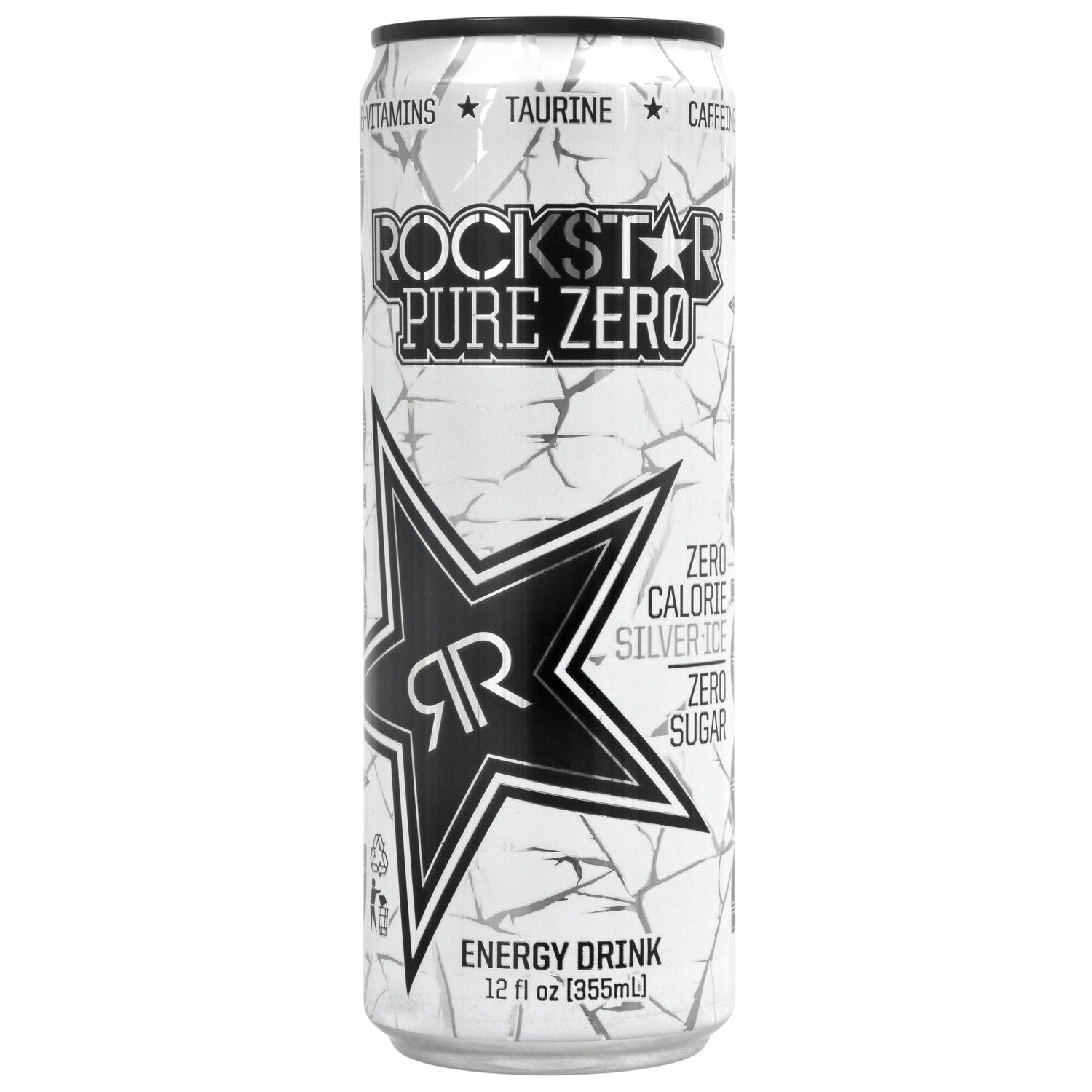 Rockstar Pure Zero Silver Ice Energy Drinks, 12 oz. Cans