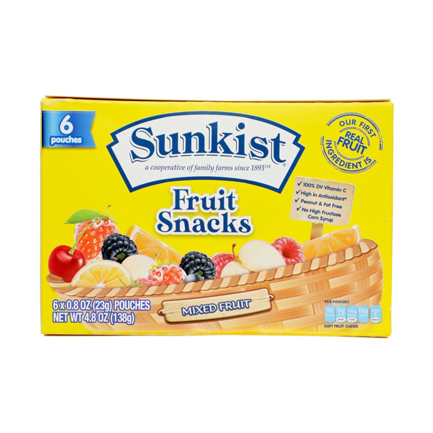 Sunkist Fruit Snacks, 6-ct. 4.8 oz.
