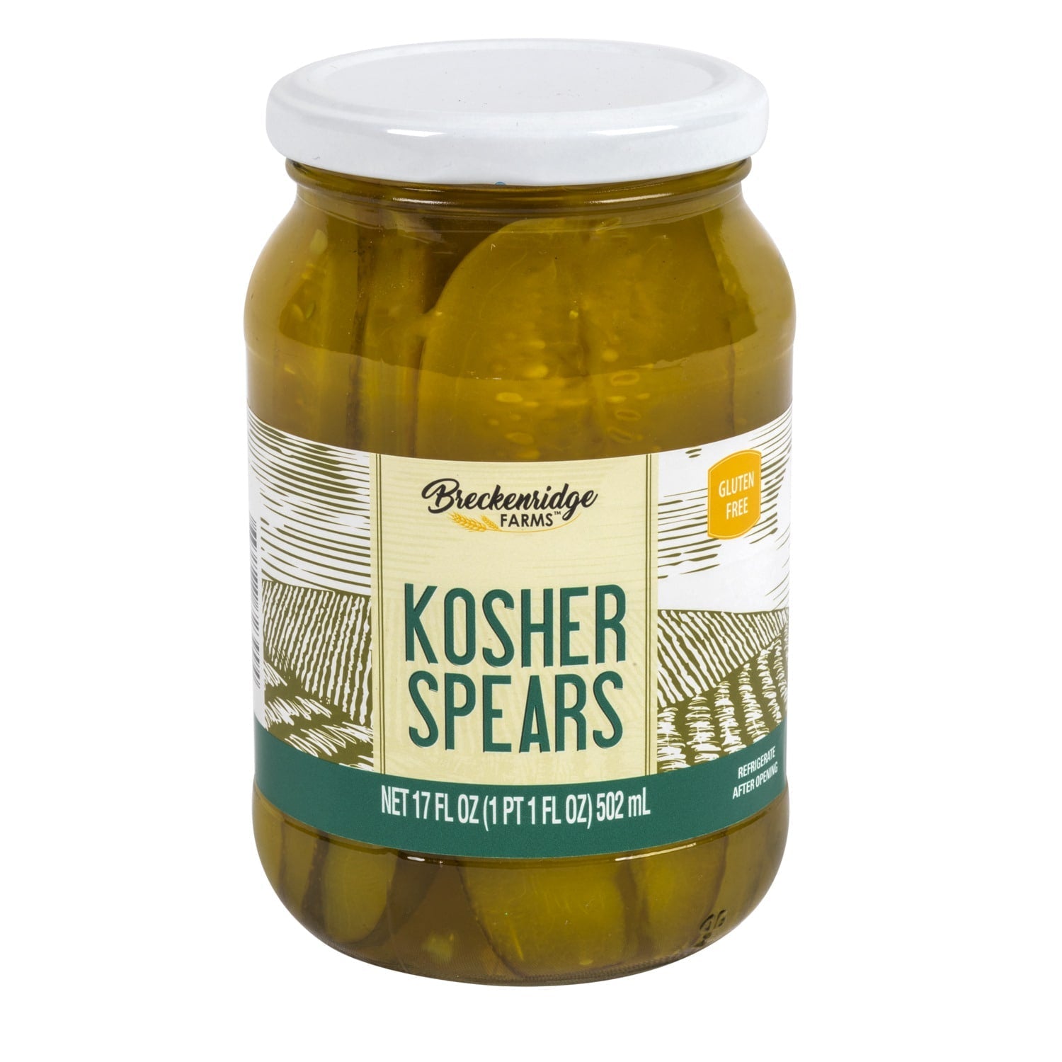 The Breckenridge Farms Kosher Pickle Spears.