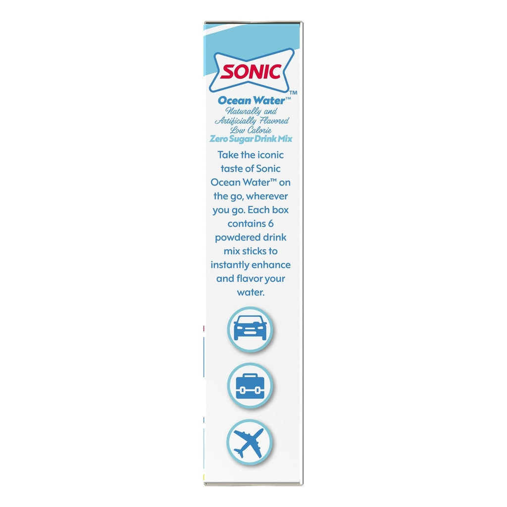 Sonic Ocean Water Zero Sugar Drink Mix, 6-ct. Box