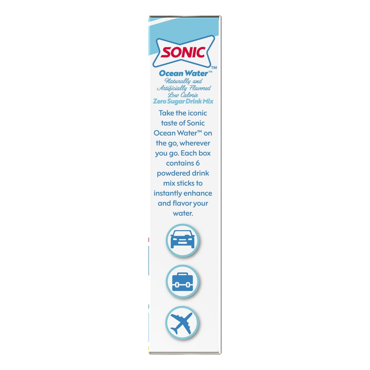 Sonic Ocean Water Zero Sugar Drink Mix, 6-ct. Box