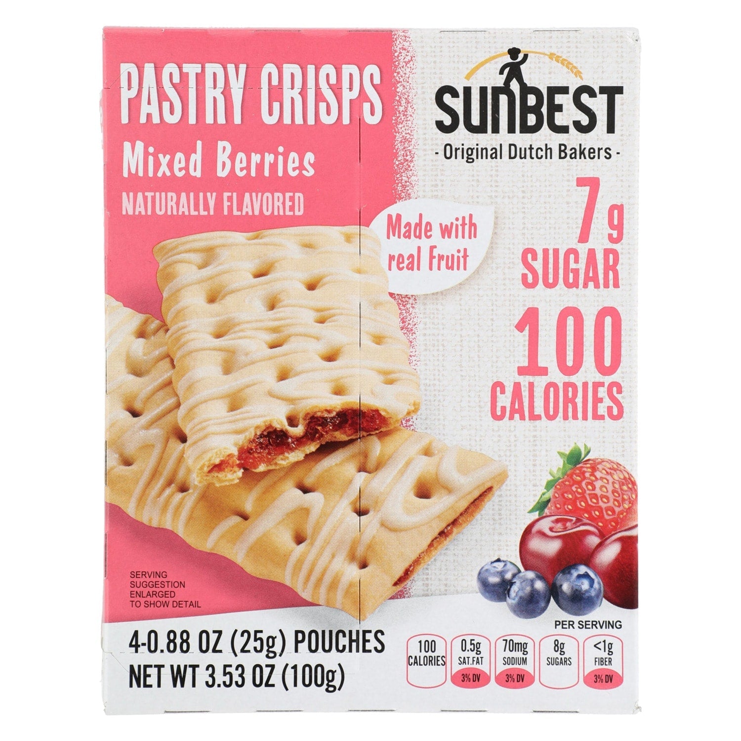 Sunbest Mixed Berries Pastry Crisps, 4-pk.