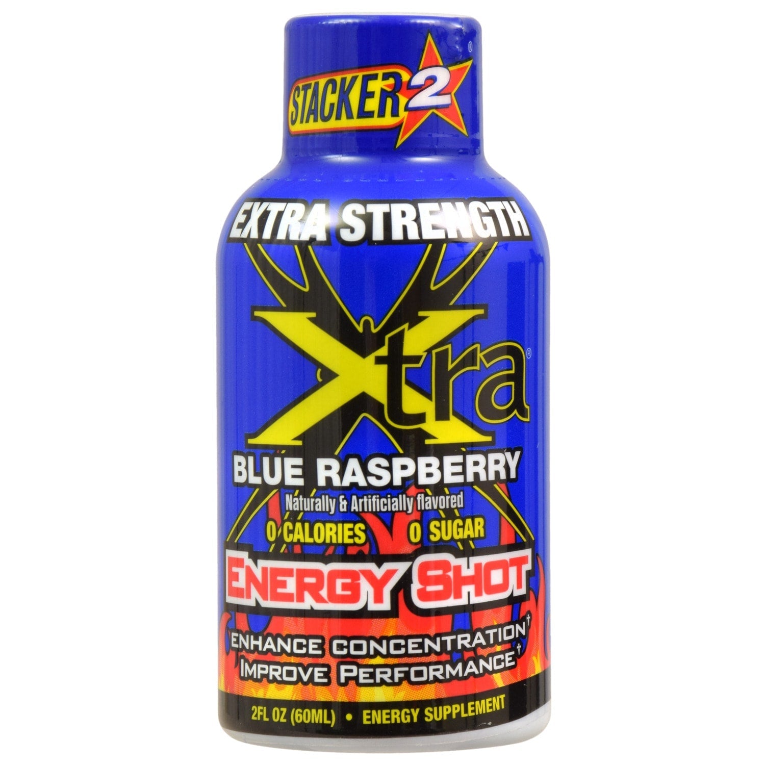 Stacker 2 Xtra Blue-Raspberry Energy Shots, 2 fl.oz. Bottles
