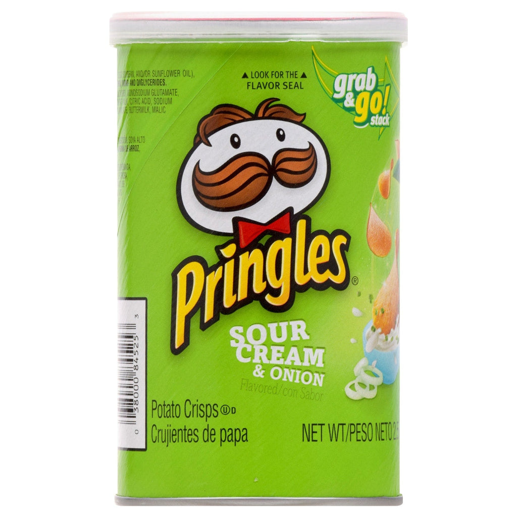 Kellogg's Pringles Grab &amp; Go Sour Cream &amp; Onion Chips, 2.5-oz. Canisters