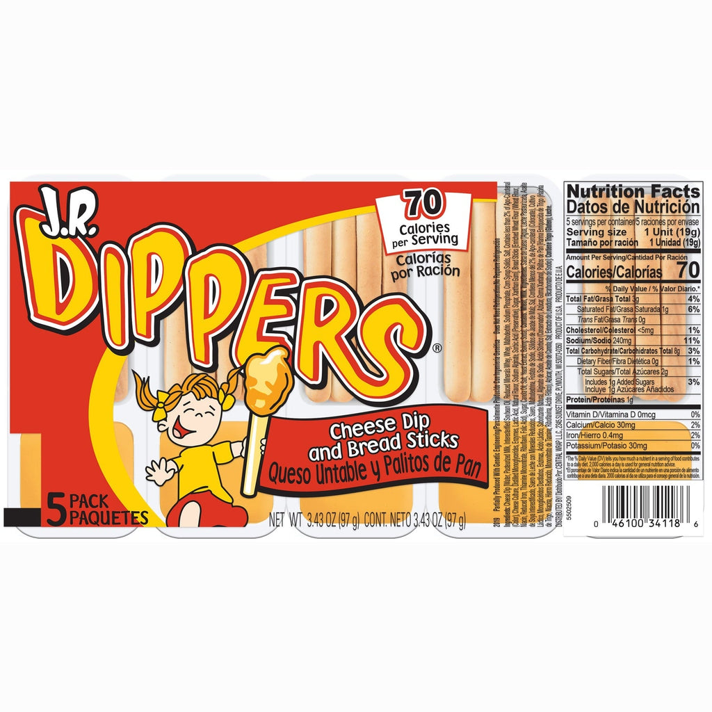 J.R. Dippers Cheese Dip &amp; Sticks, 5-ct. Packs