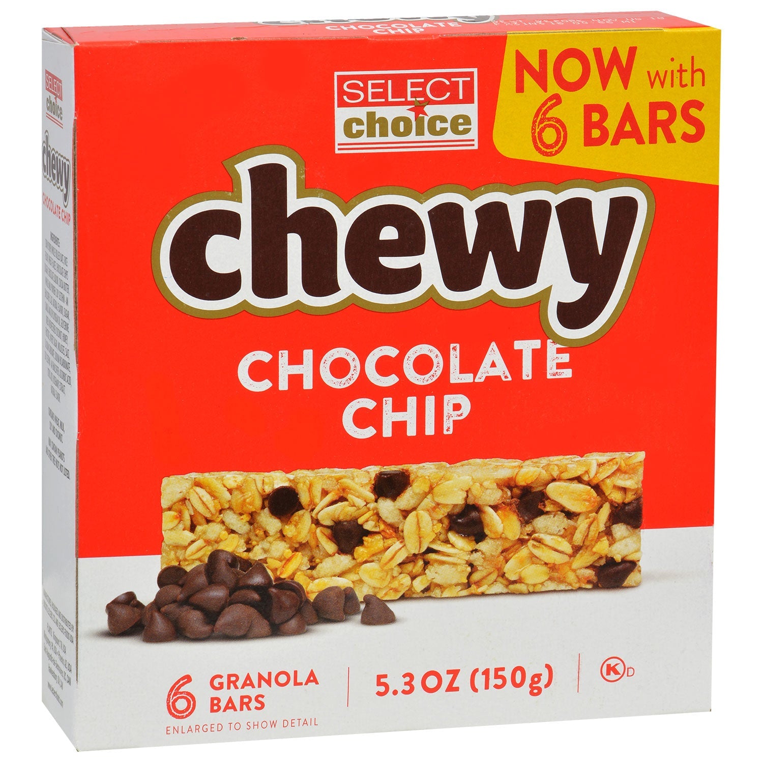 Select Choice Chewy Chocolate Chip Granola Bars, 6-ct. Boxes