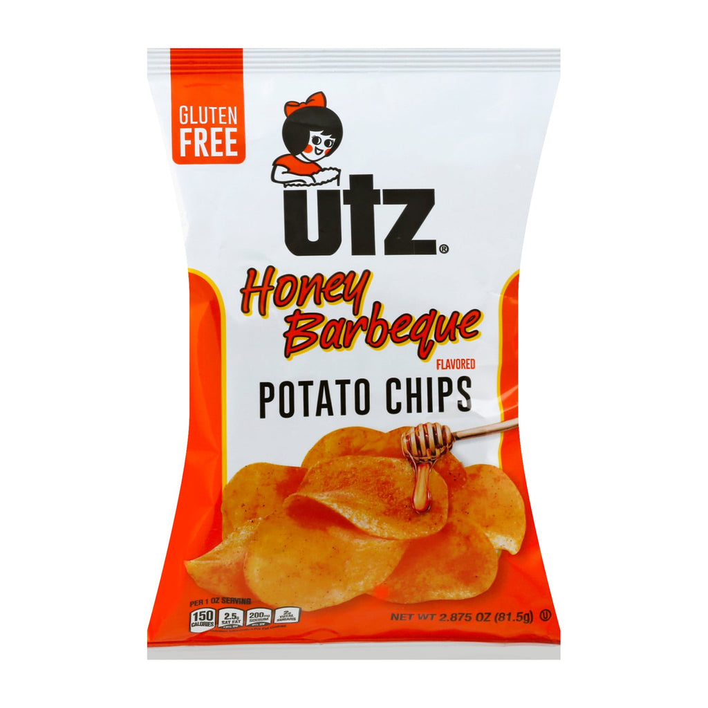 Utz Potato Chips Honey Barbeque Flavored, 2.875 oz. Bag