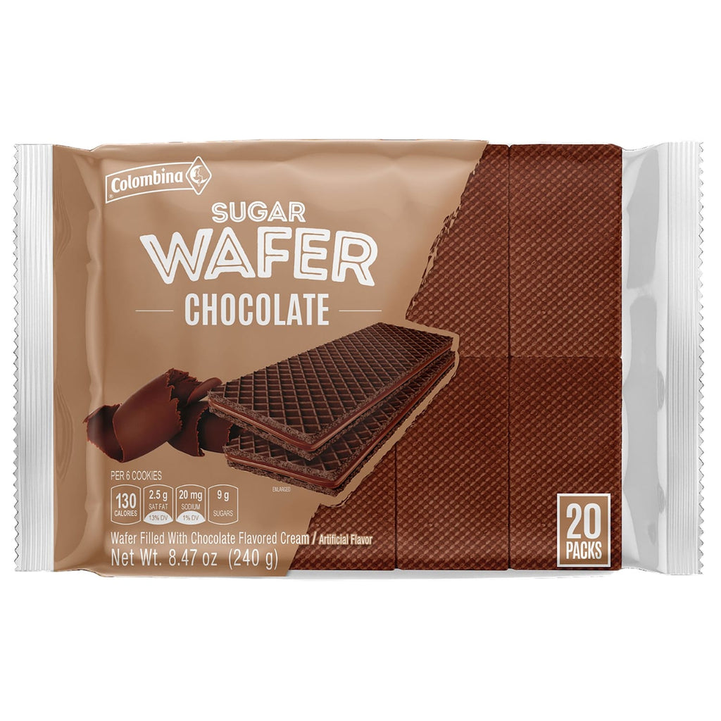 Colombina Sugar Wafer Cookies - Chocolate, 20 ct.