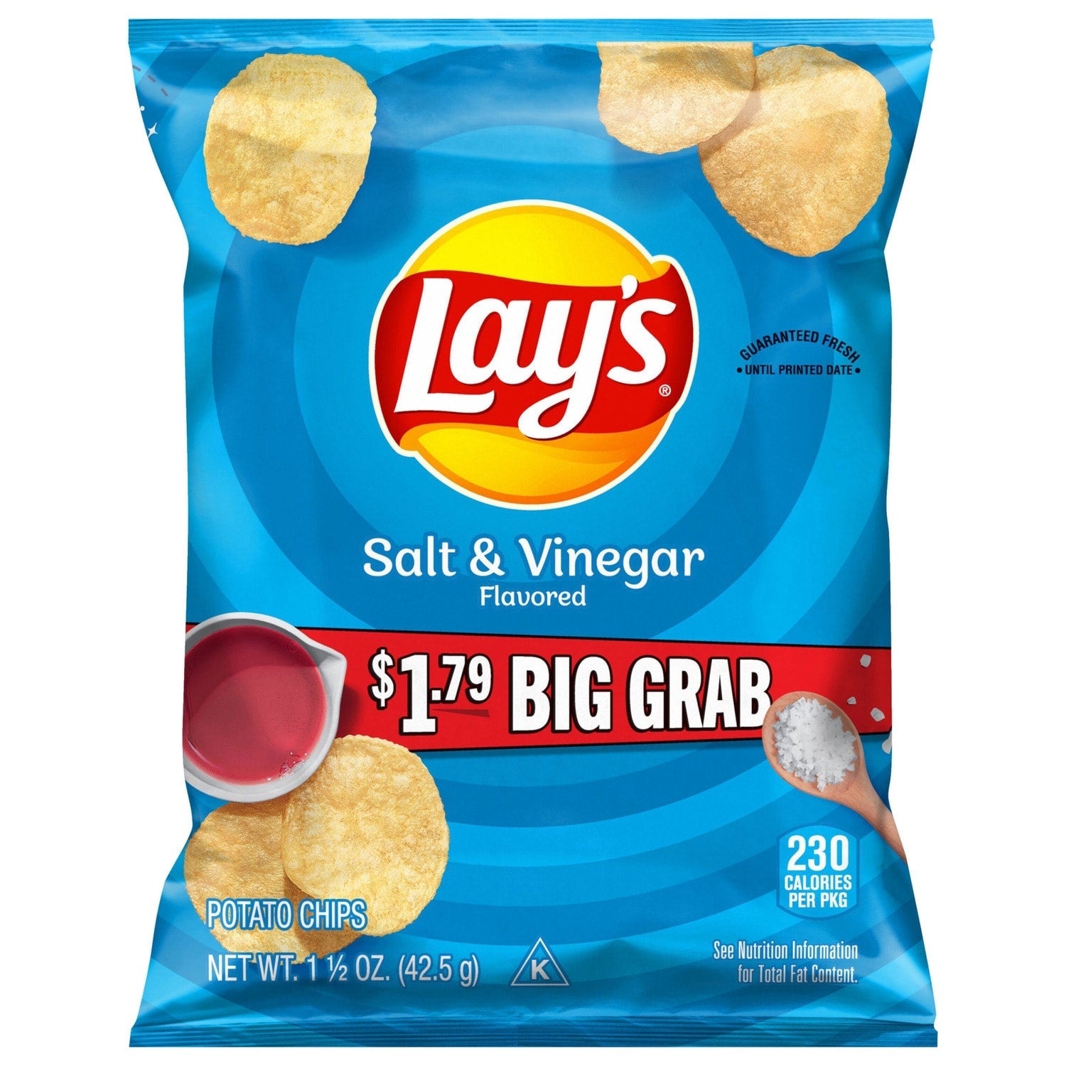 Lay's Potato Chips Salt &amp; Vinegar Flavored 1 1/2 Oz