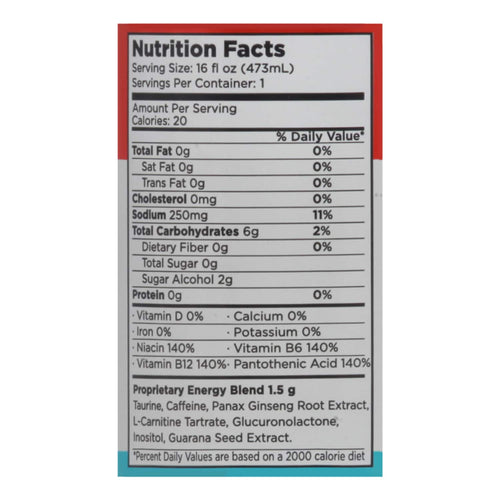 3D Energy Liberty Pop Energy Drink, 16 fl oz.