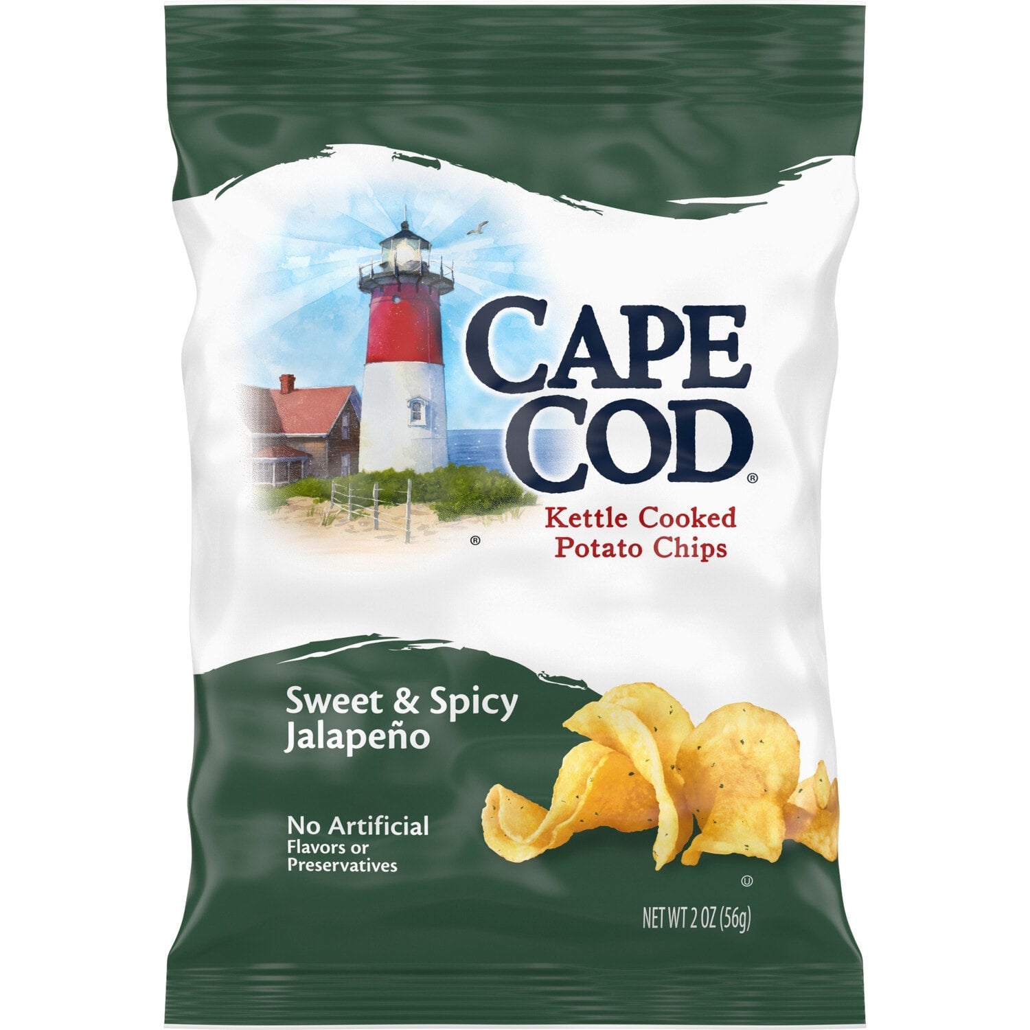 Cape Cod Sweet and Spicy JalapeÃ±o Potato Chips, 2 oz.