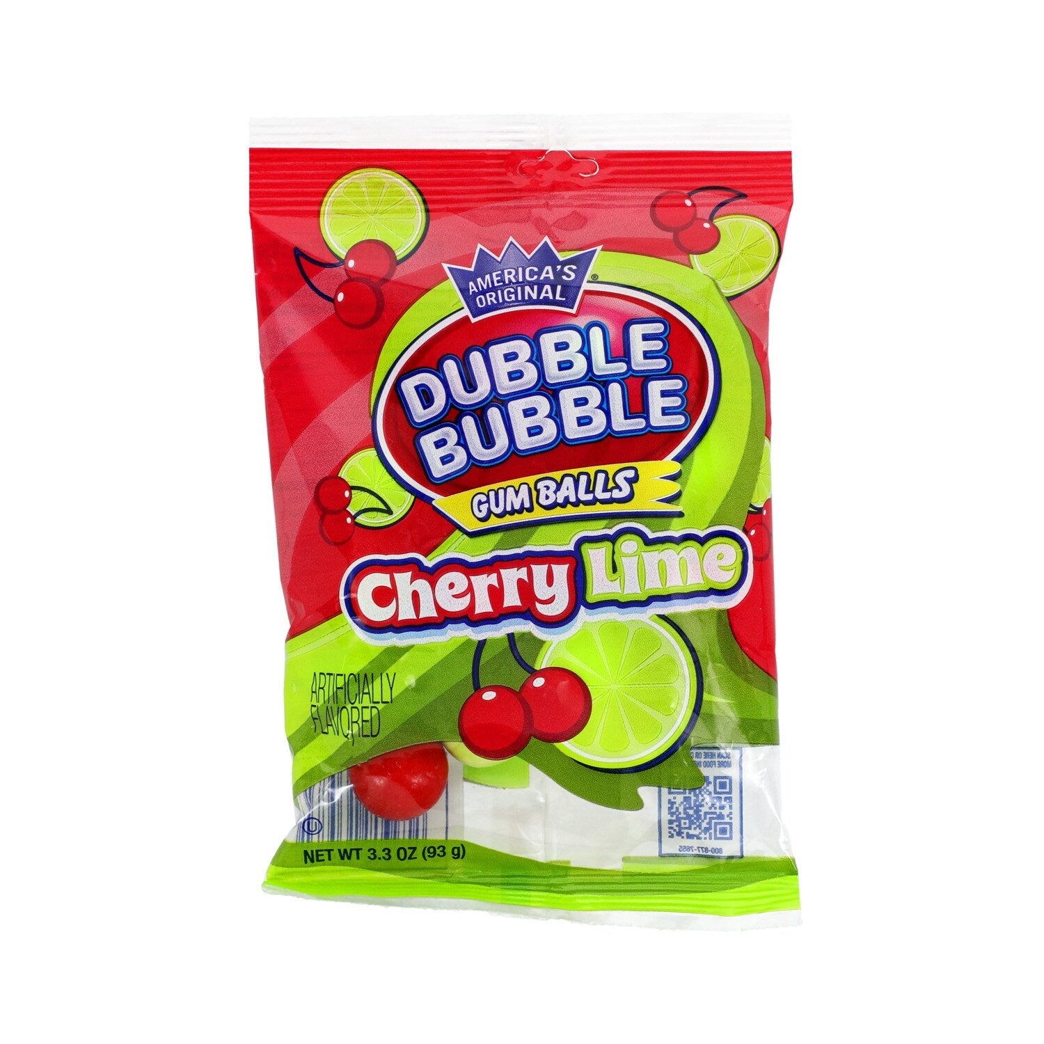 Dubble Bubble Cherry Lime Gum Balls, 1-ct.