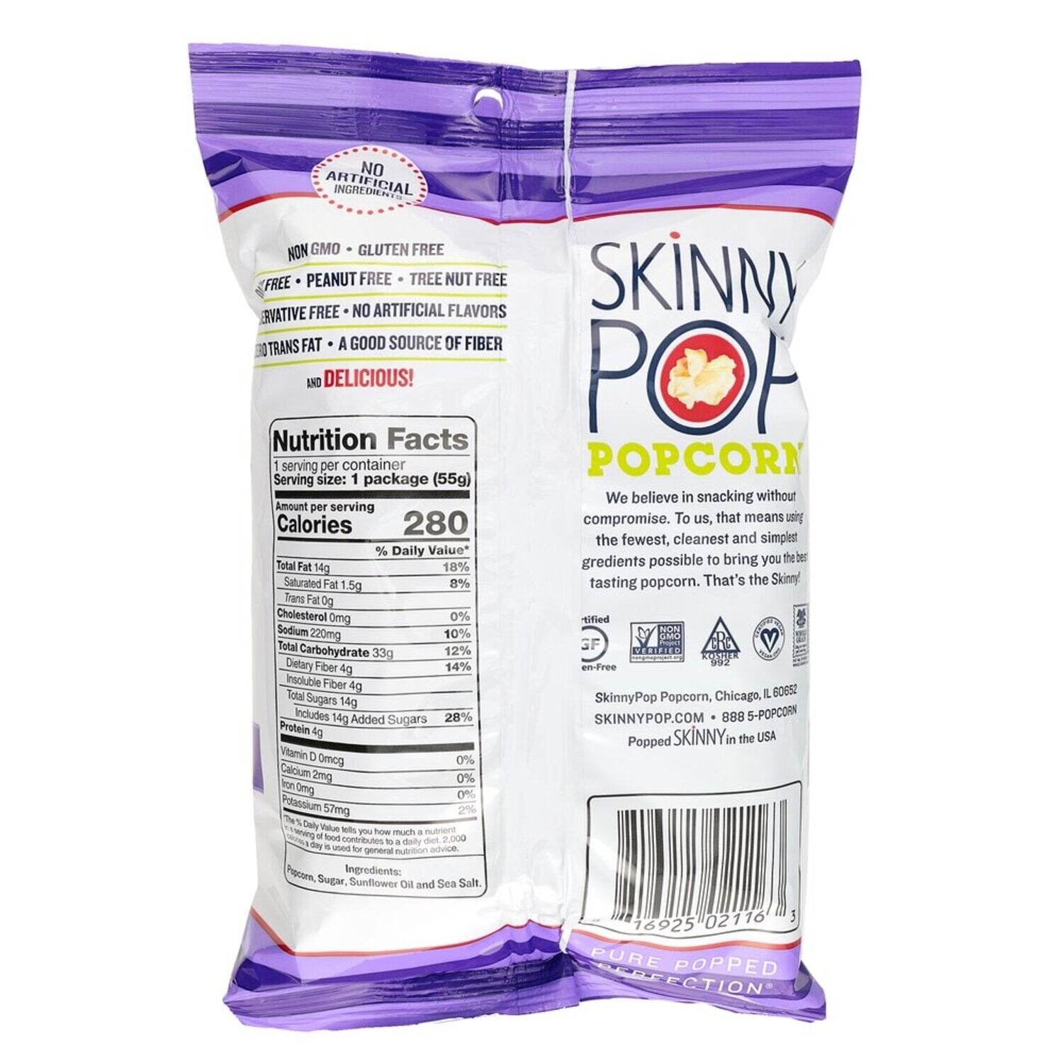 SkinnyPop Sweet and Salty Kettle Popcorn, 1.9 oz. Bags