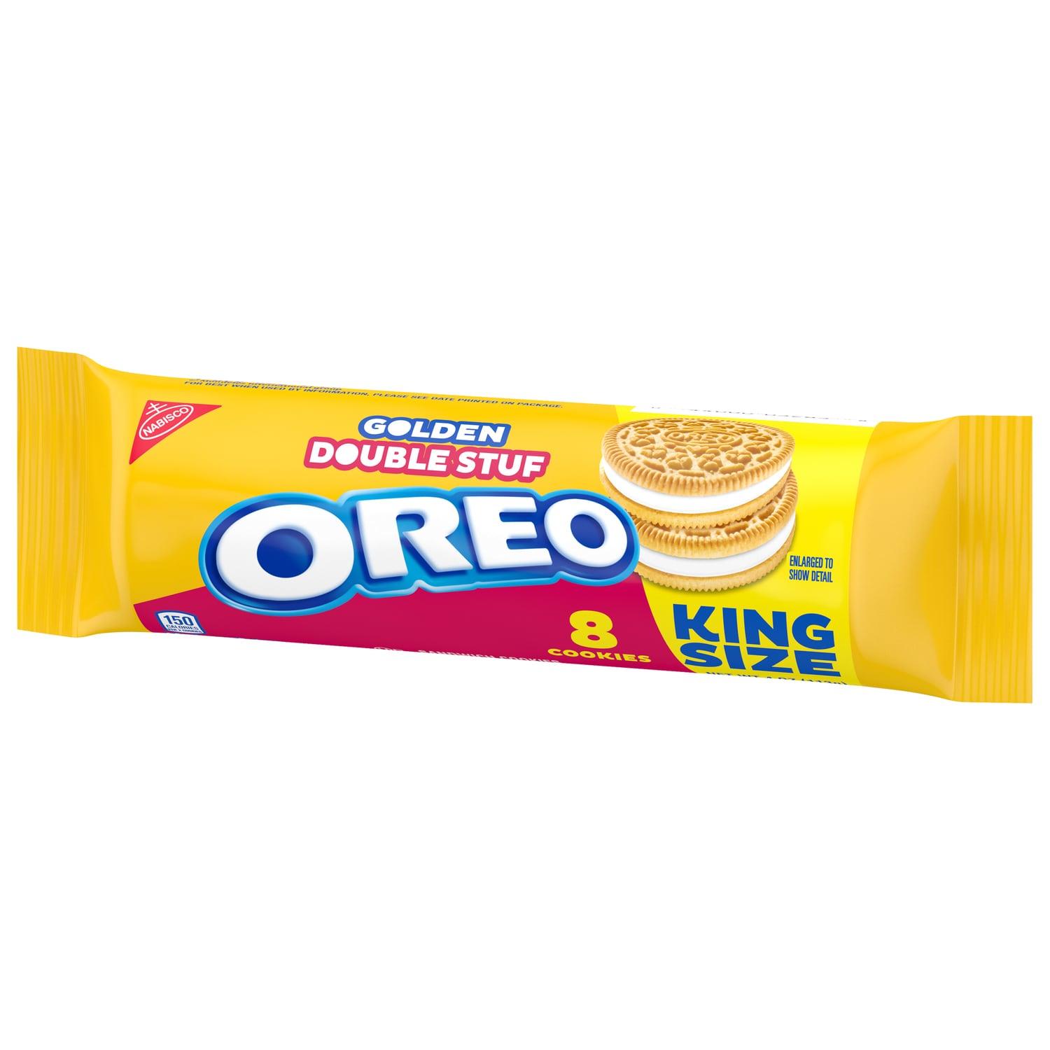 Oreo Double Stuf Sandwich Cookies, King Size, Snack Pack, 4 oz