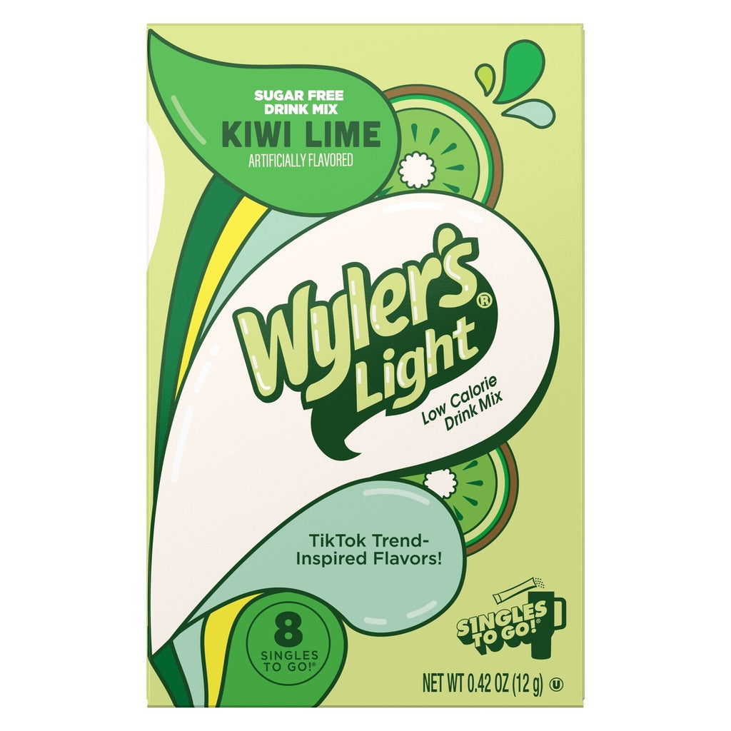 Wylerâs Light Kiwi Lime Drink Mix Sticks, 8-ct.