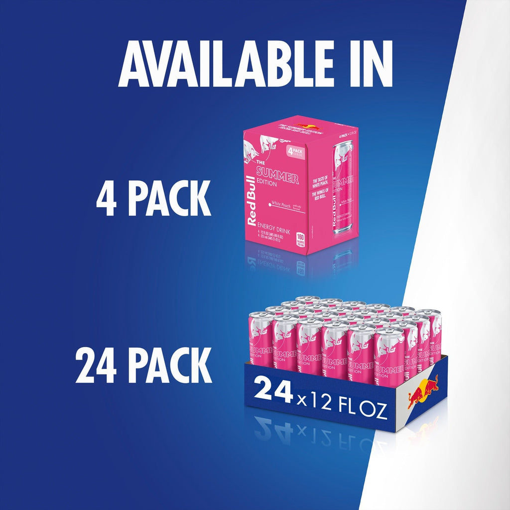 Red Bull Summer Edition White Peach Flavored Energy Drink, 1-ct.