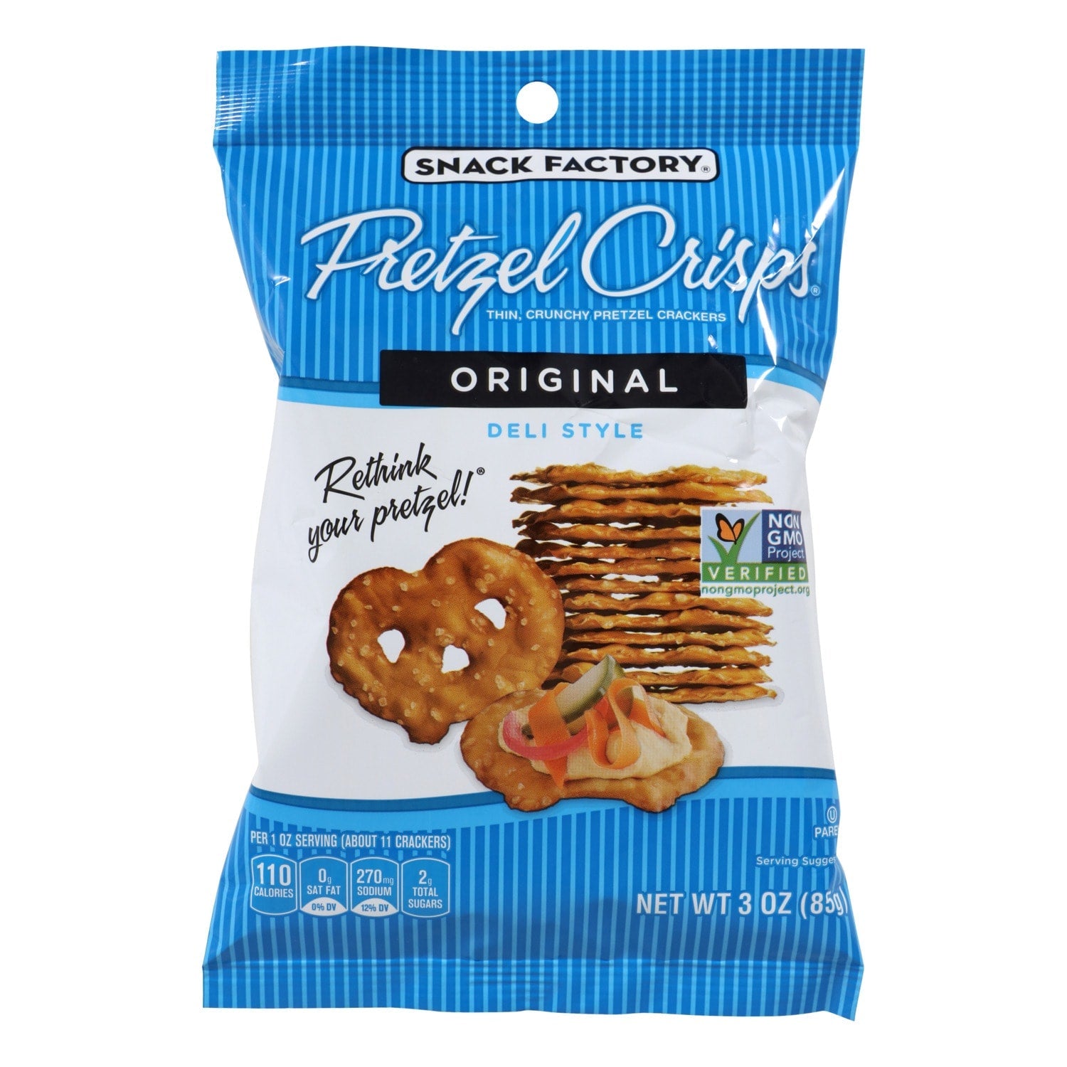 Snack Factory Pretzel Crisps - Original, 3 oz.