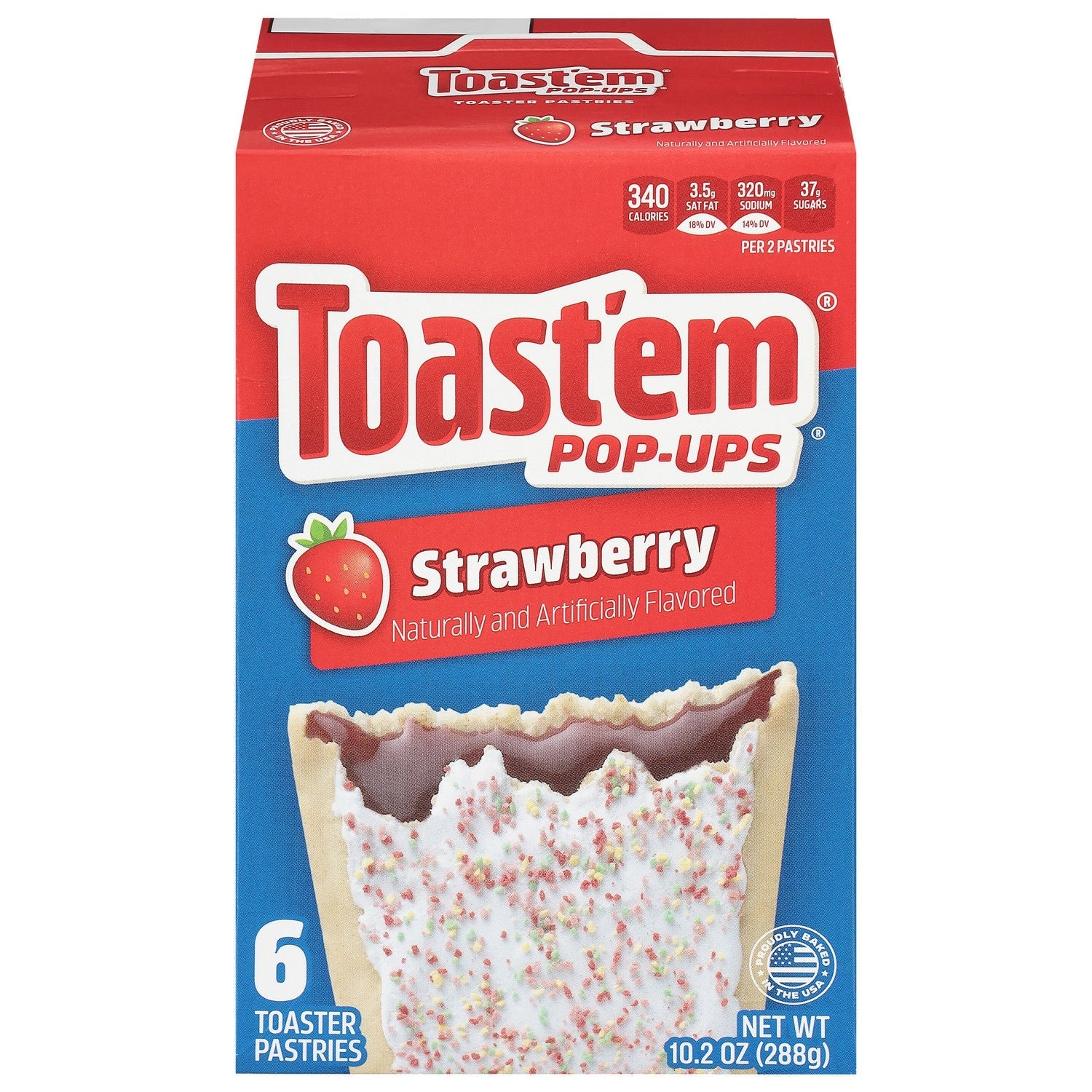 Toast'em Pop-Ups Frosted Strawberry-Flavored Pastries, 6-ct.