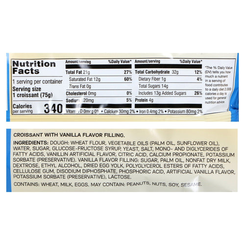7 Days Soft Croissants with Vanilla Flavored Filling, 2.65-oz. Packs