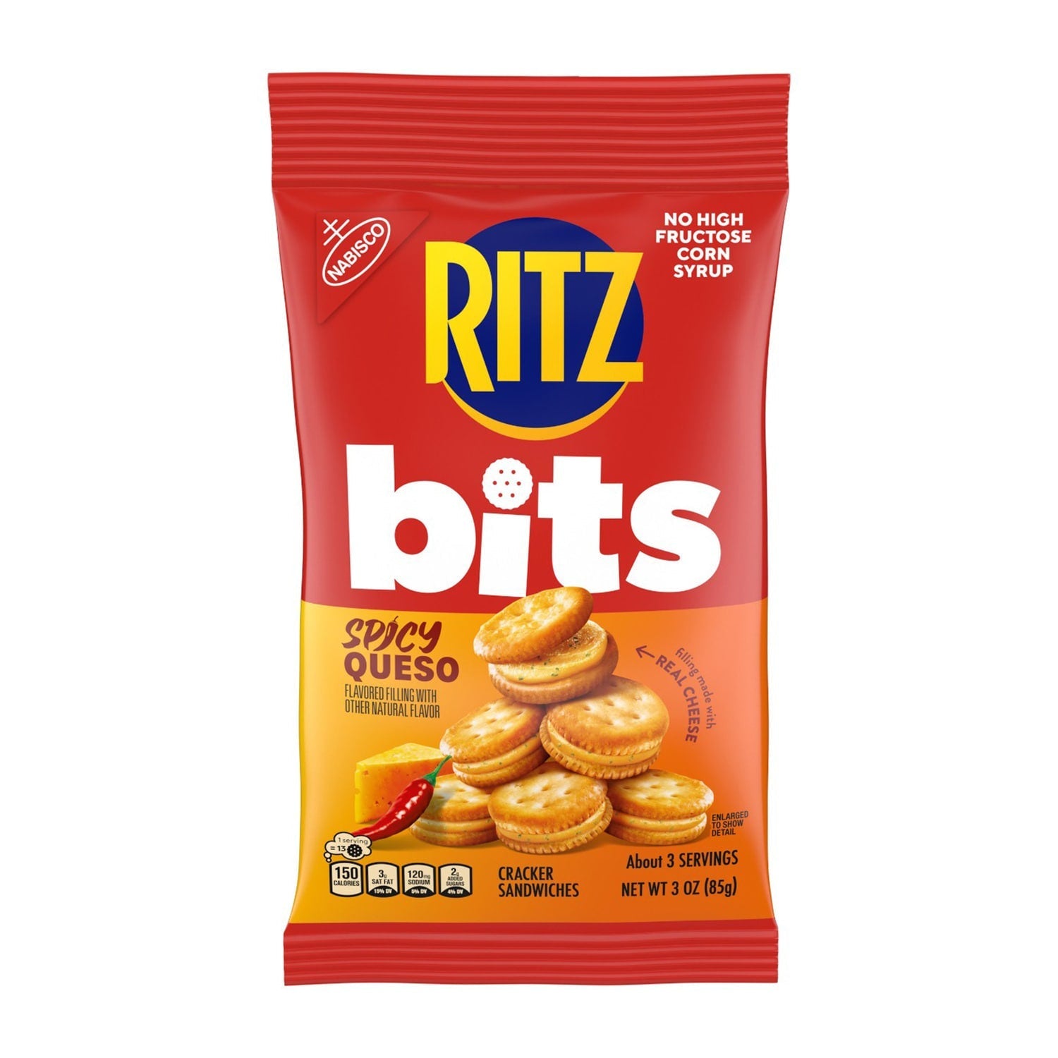 RItz Bits Spicy Queso Cheese Sandwich Crackers, 1-ct.