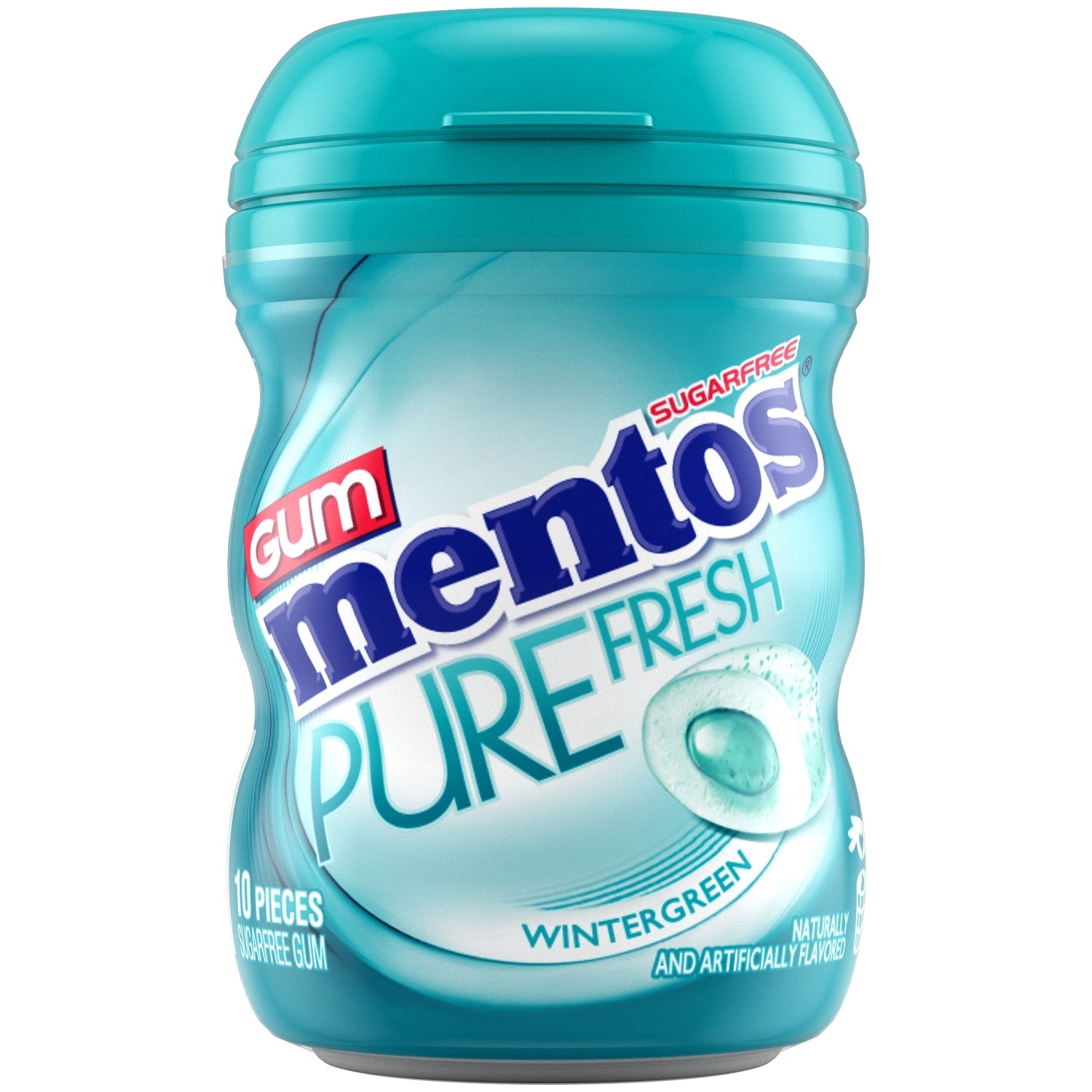 Mentos Sugar Free Wintergreen Fresh Gum Bottle, 1-ct.