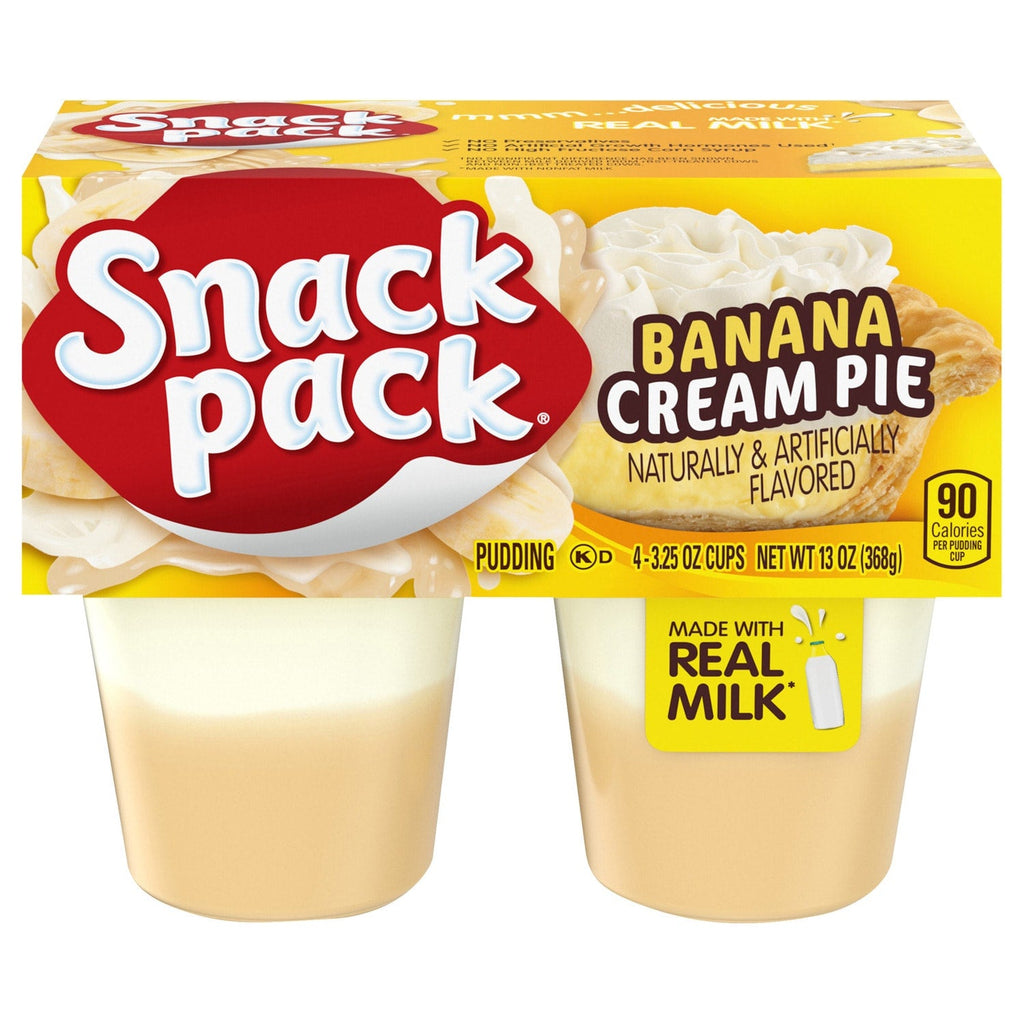 Snack Pack Banana Cream Pie Pudding, 2-pc Pack.