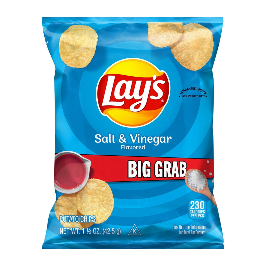 Layâs Salt &amp; Vinegar Flavored Potato Chips, 1.5 oz. Bag